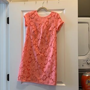 Light pink Loft floral lace dress